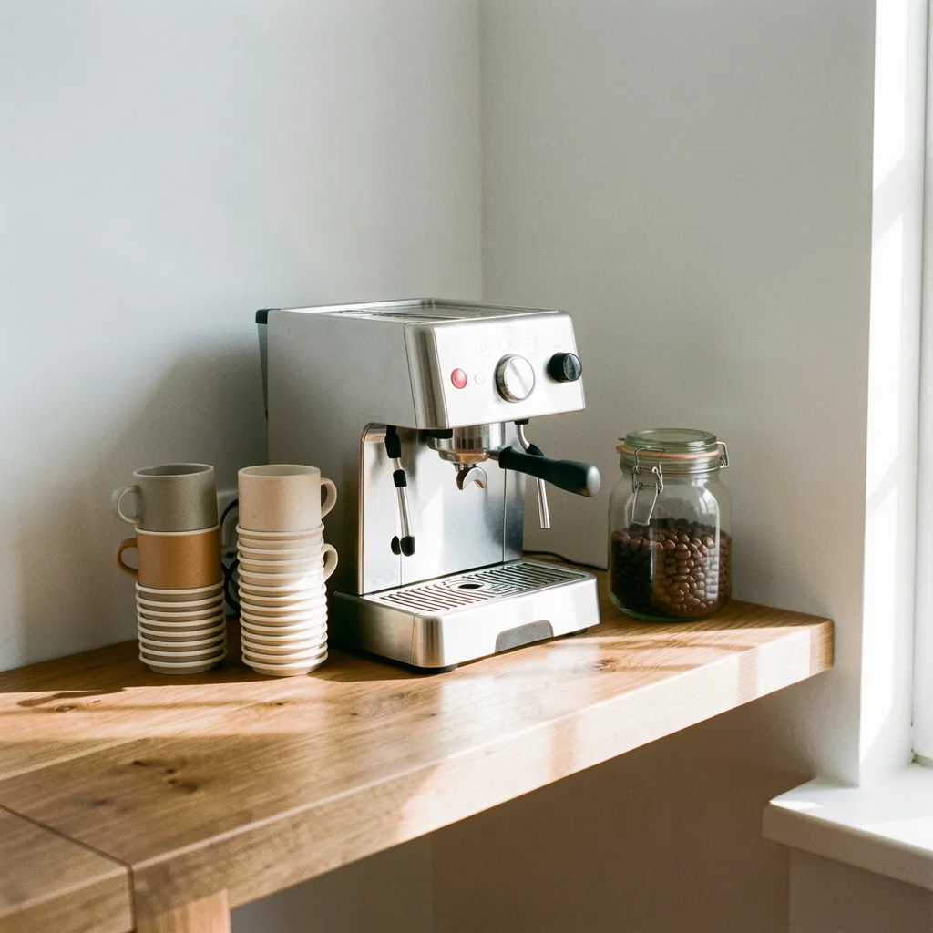 Ambient lighting for coffee station atmosphere