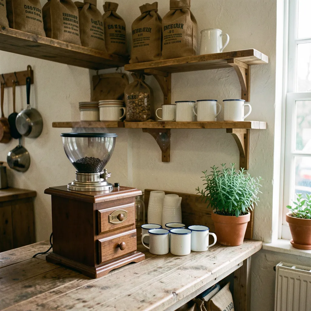 Coffee station with integrated cleanup solutions